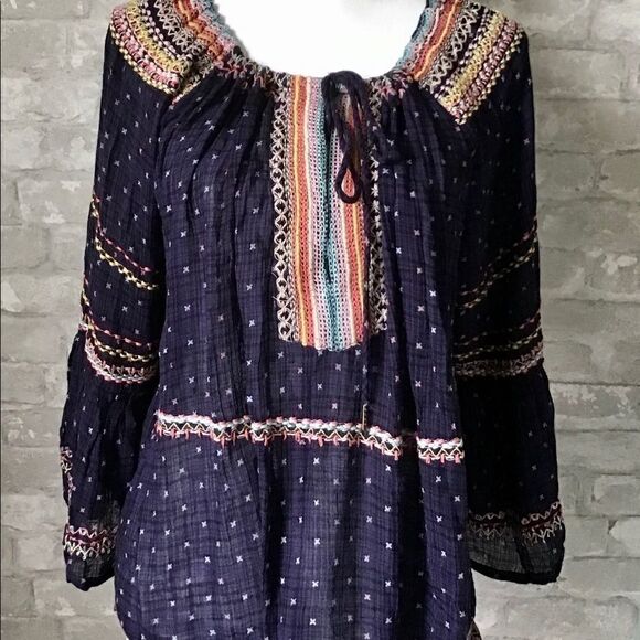 - Free People Thalia Embroidered Blouse - Picture 5 of 8